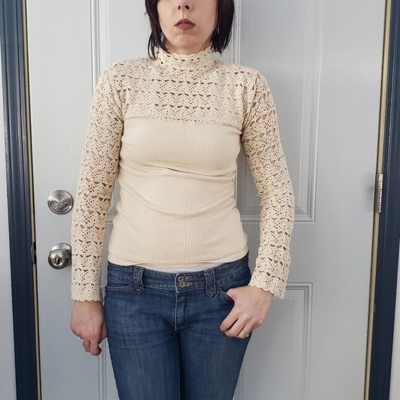 Kenzie Cream Nylon and Cotton‎ Top - Picture 1 of 5